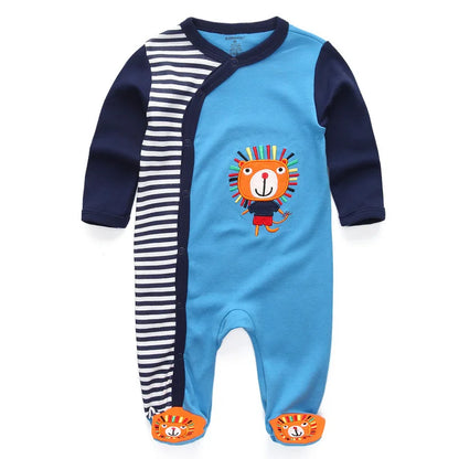 Newborn Baby Romper | Long Sleeve Cotton Jumpsuit 0-12M