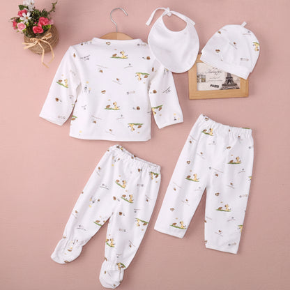 Newborn Baby 2-Piece Animal Print Set | Cotton Shirt & Pants 0-3 Months