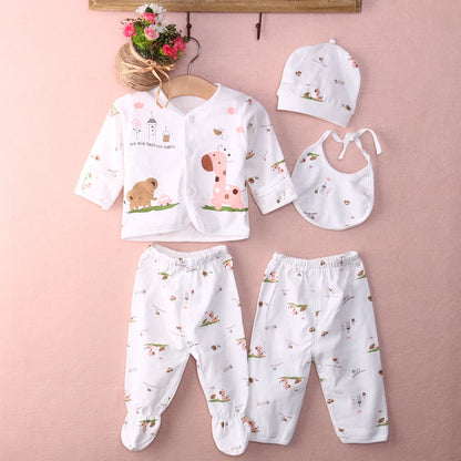Newborn Baby 2-Piece Animal Print Set | Cotton Shirt & Pants 0-3 Months