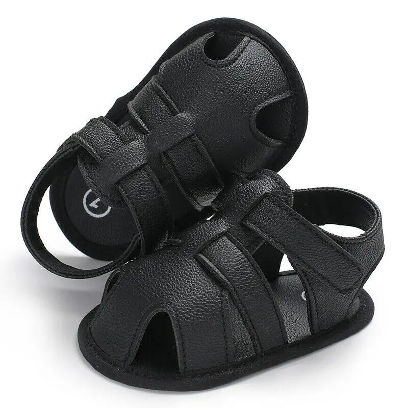 Baby & Toddler Leather First Walker Shoes | Unisex Soft Sole 0-18 Months
