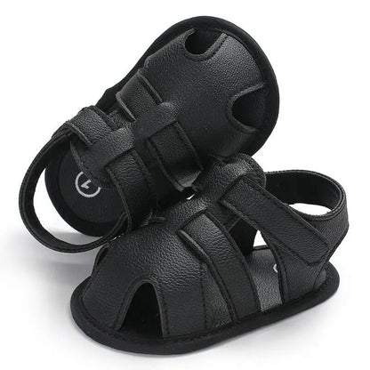 Baby & Toddler Leather First Walker Shoes | Unisex Soft Sole 0-18 Months