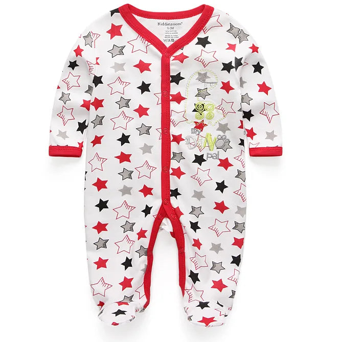 Newborn Baby Romper | Long Sleeve Cotton Jumpsuit 0-12M