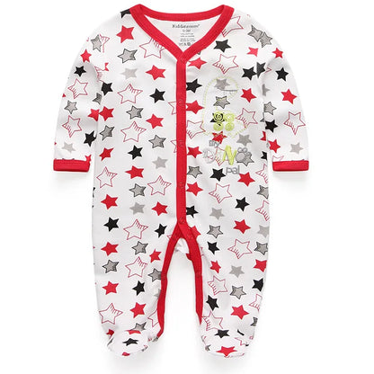Newborn Baby Romper | Long Sleeve Cotton Jumpsuit 0-12M