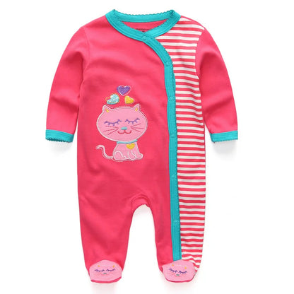 Newborn Baby Romper | Long Sleeve Cotton Jumpsuit 0-12M