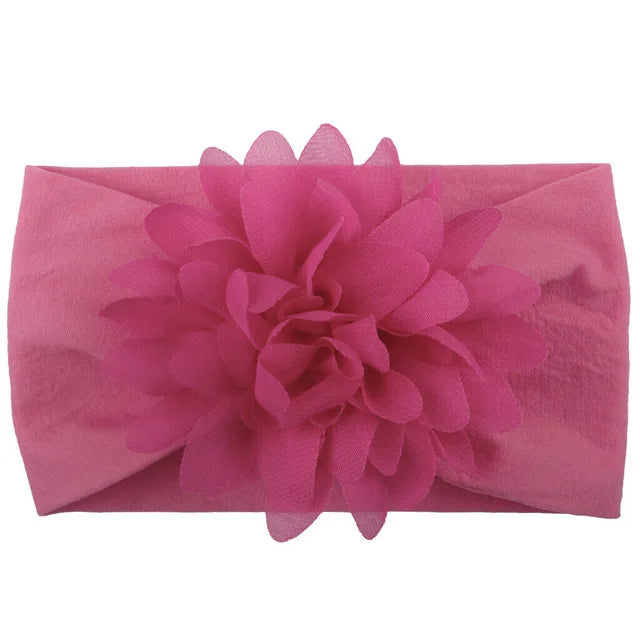 Baby & Toddler Chiffon Flower Bow Headband | Soft Hair Band for Girls