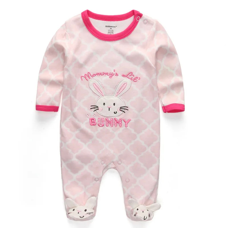 Newborn Baby Romper | Long Sleeve Cotton Jumpsuit 0-12M