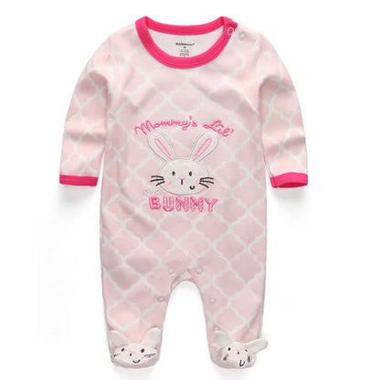 Newborn Baby Romper | Long Sleeve Cotton Jumpsuit 0-12M