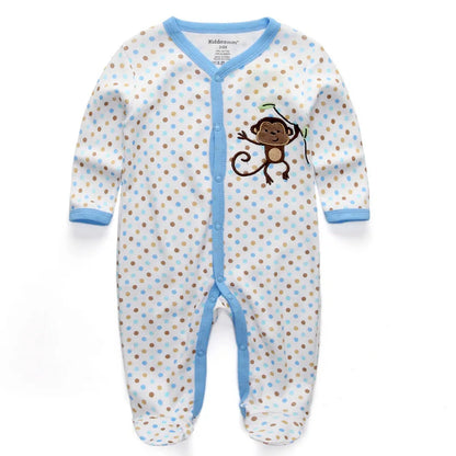 Newborn Baby Romper | Long Sleeve Cotton Jumpsuit 0-12M