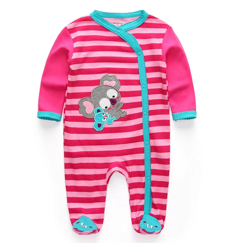 Newborn Baby Romper | Long Sleeve Cotton Jumpsuit 0-12M