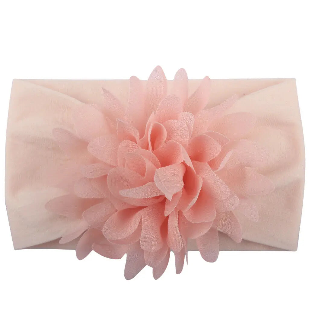 Baby & Toddler Chiffon Flower Bow Headband | Soft Hair Band for Girls