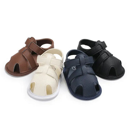 Baby & Toddler Leather First Walker Shoes | Unisex Soft Sole 0-18 Months