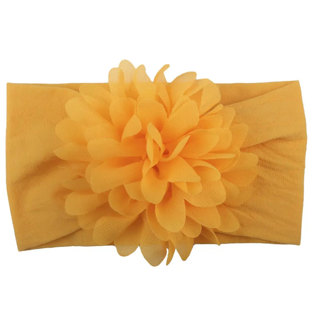 Baby & Toddler Chiffon Flower Bow Headband | Soft Hair Band for Girls