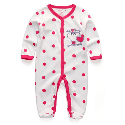 Newborn Baby Romper | Long Sleeve Cotton Jumpsuit 0-12M
