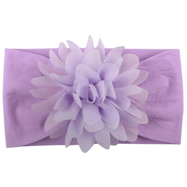Baby & Toddler Chiffon Flower Bow Headband | Soft Hair Band for Girls