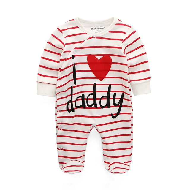Newborn Baby Romper | Long Sleeve Cotton Jumpsuit 0-12M