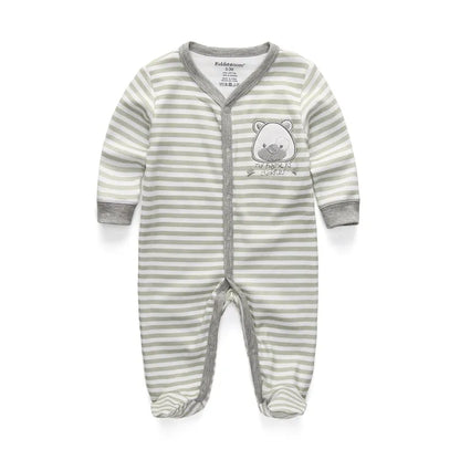 Newborn Baby Romper | Long Sleeve Cotton Jumpsuit 0-12M