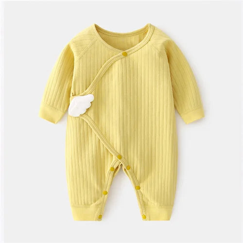 Baby Angel Wing Romper | Soft Cotton Jumpsuit for Newborns 0–6 Months