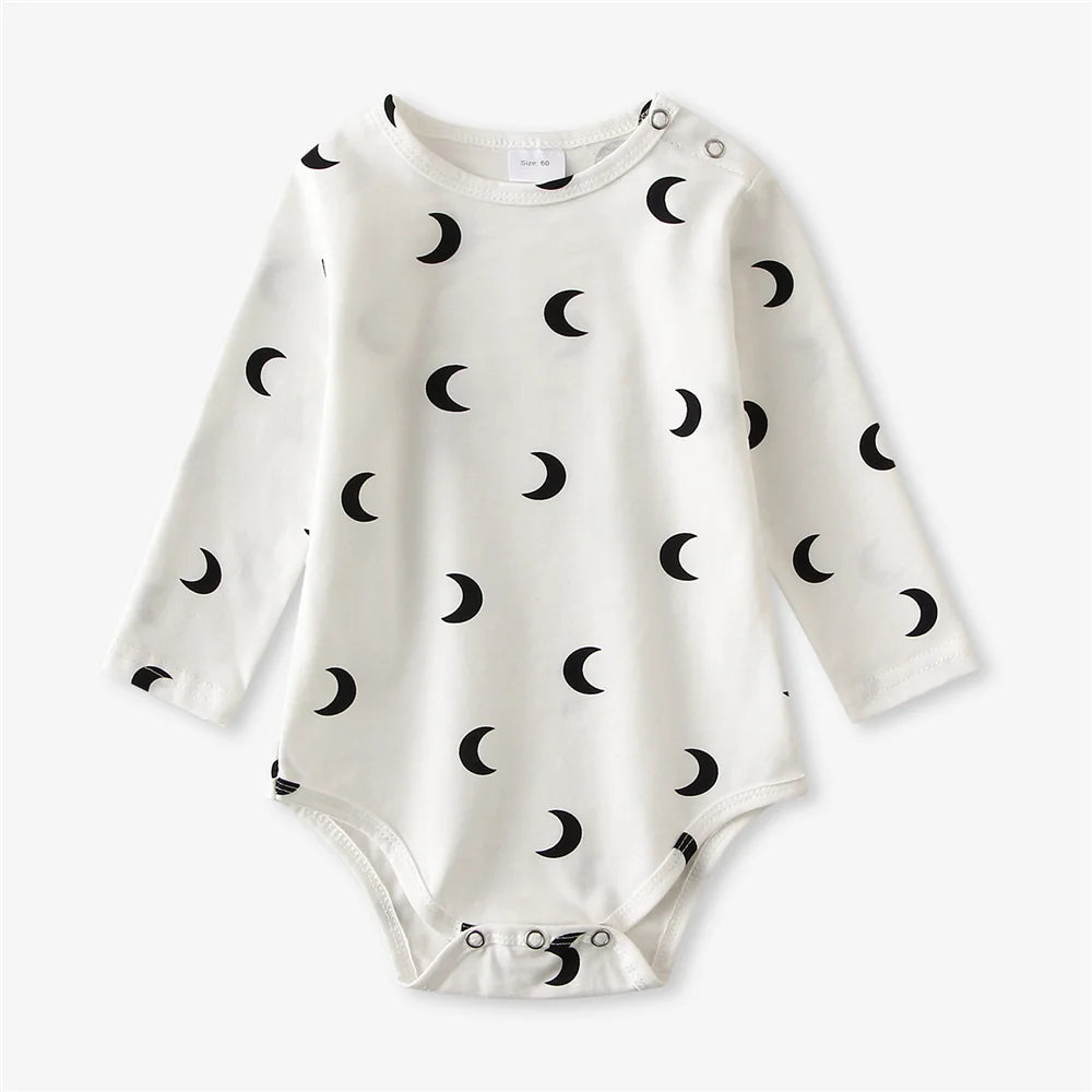 Baby Romper — Cute Cartoon Print, Short Sleeve Unisex