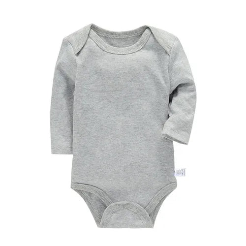 Baby Cotton Long Sleeve Romper | Unisex Bodysuit for Boys & Girls 3–24 Months