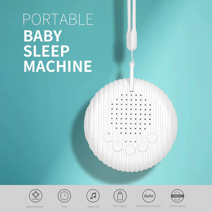 Baby White Noise Sleep Machine | 10 Soothing Sounds, USB Rechargeable, Volume Control
