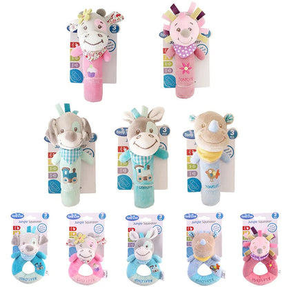 Baby Animal Plush Hand Bell Rattle Toy