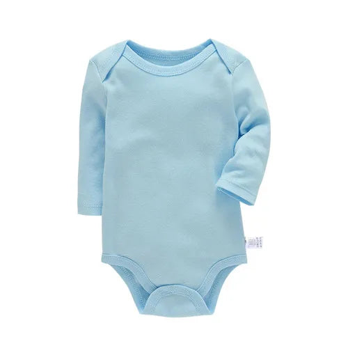 Baby Cotton Long Sleeve Romper | Unisex Bodysuit for Boys & Girls 3–24 Months