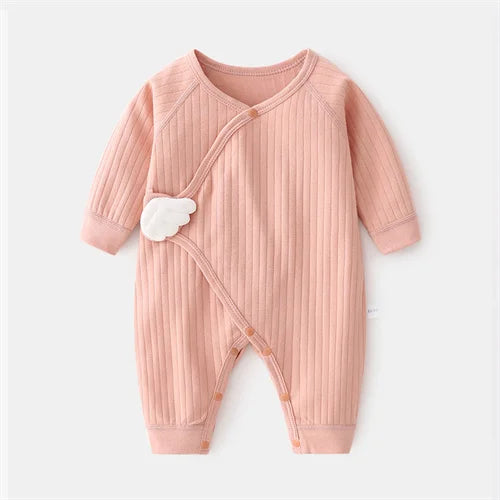 Baby Angel Wing Romper | Soft Cotton Jumpsuit for Newborns 0–6 Months