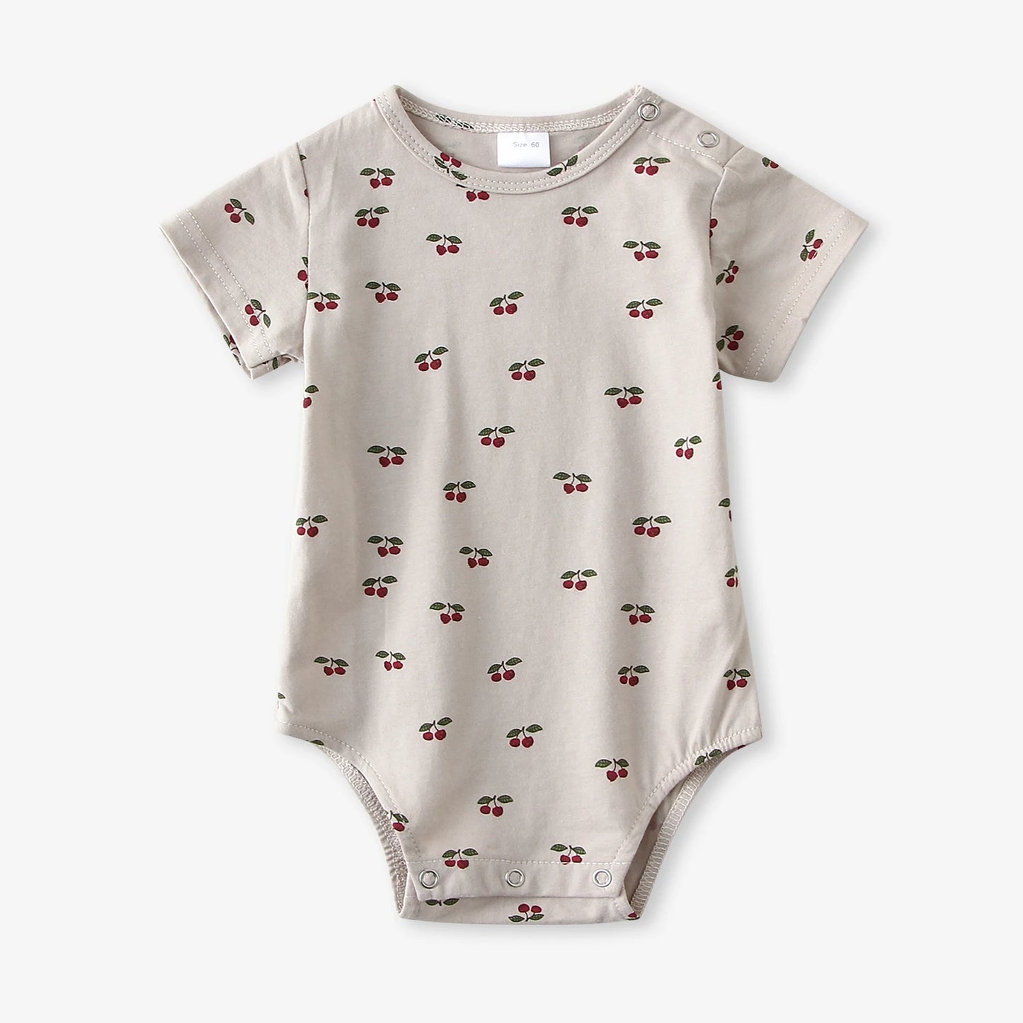 Baby Romper — Cute Cartoon Print, Short Sleeve Unisex