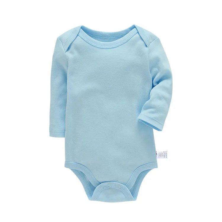 Baby Cotton Long Sleeve Romper | Unisex Bodysuit for Boys & Girls 3–24 Months