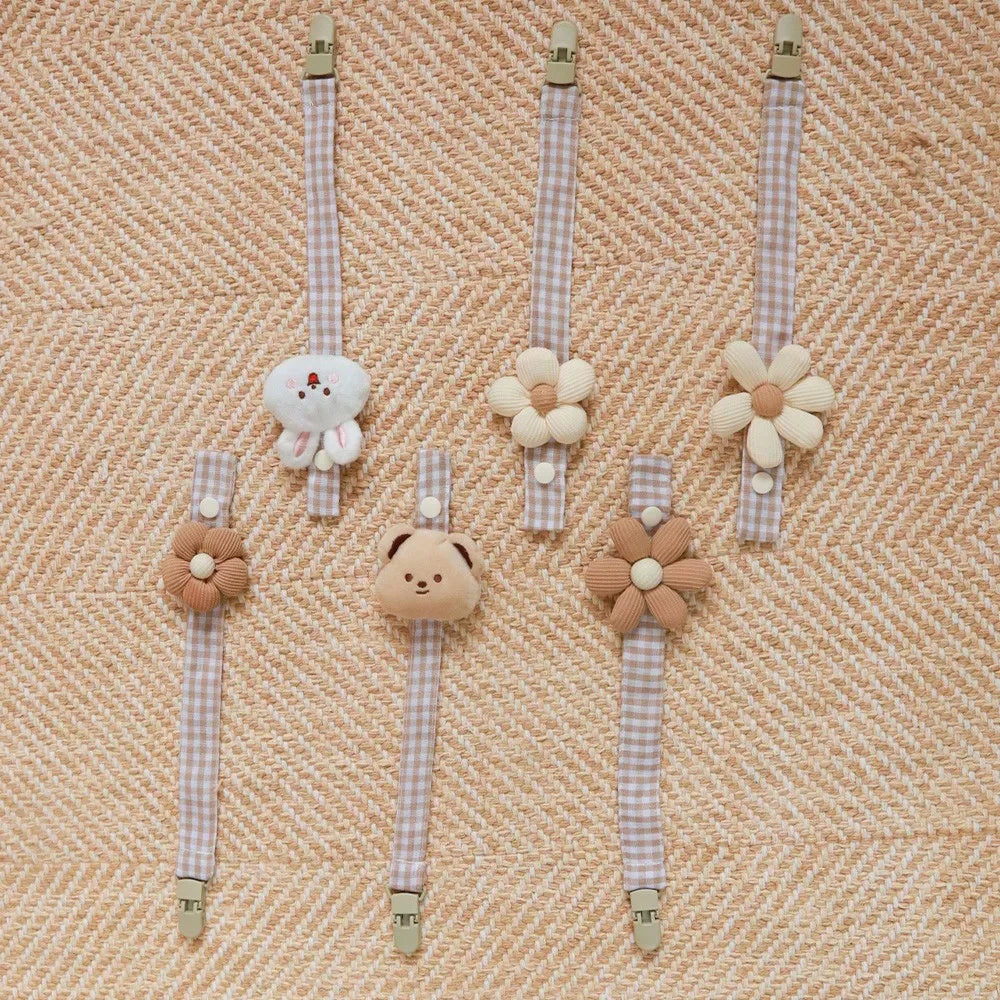 Baby Pacifier Clip Chain | Cute Bear Dummy Holder for Newborns