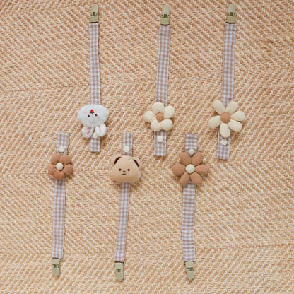 Baby Pacifier Clip Chain | Cute Bear Dummy Holder for Newborns