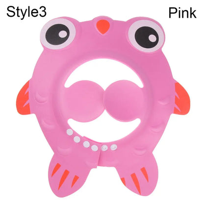 Baby Bath Shower Cap & Hair Shield | Waterproof Ear & Eye Protection | 3 Styles | Yellow, Pink & Blue
