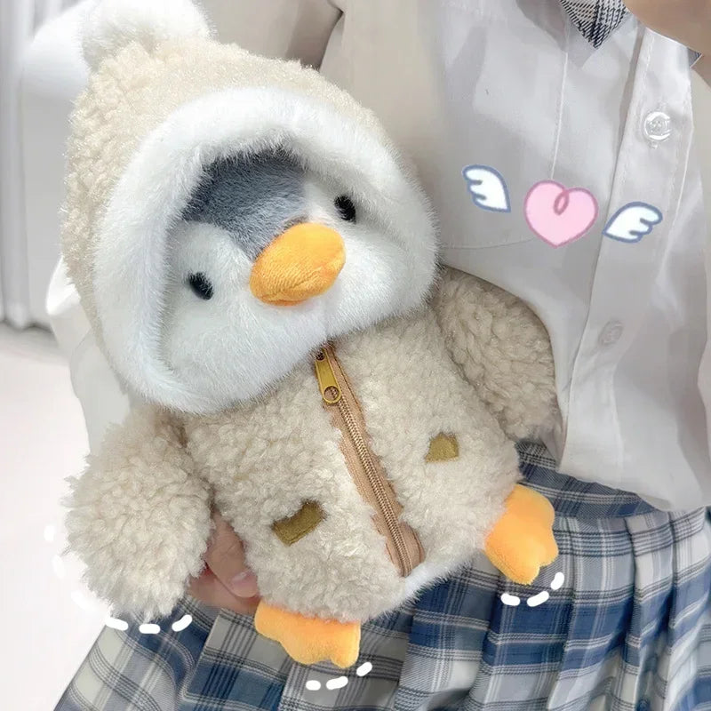 Cute Penguin Plush Toy | Soft Stuffed Animal with Clothes & Hat