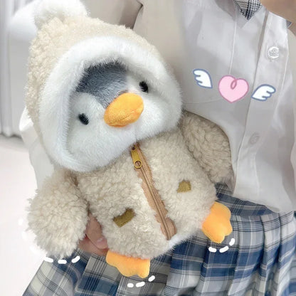 Cute Penguin Plush Toy | Soft Stuffed Animal with Clothes & Hat