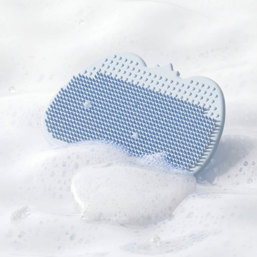 Baby Silicone Shampoo & Massage Bath Brush | Soft Hair Comb & Scalp Care Tool