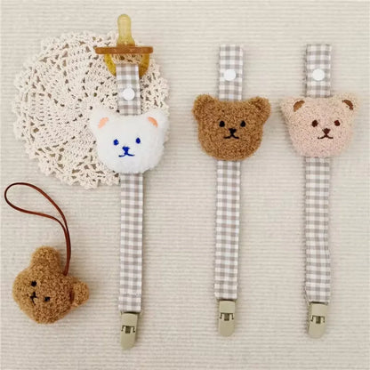 Baby Pacifier Clip Chain | Cute Bear Dummy Holder for Newborns