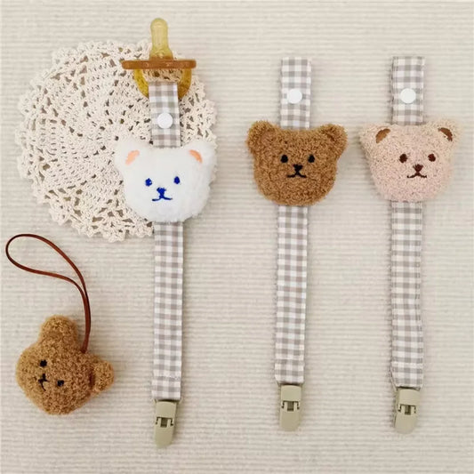 Baby Pacifier Clip Chain | Cute Bear Dummy Holder for Newborns