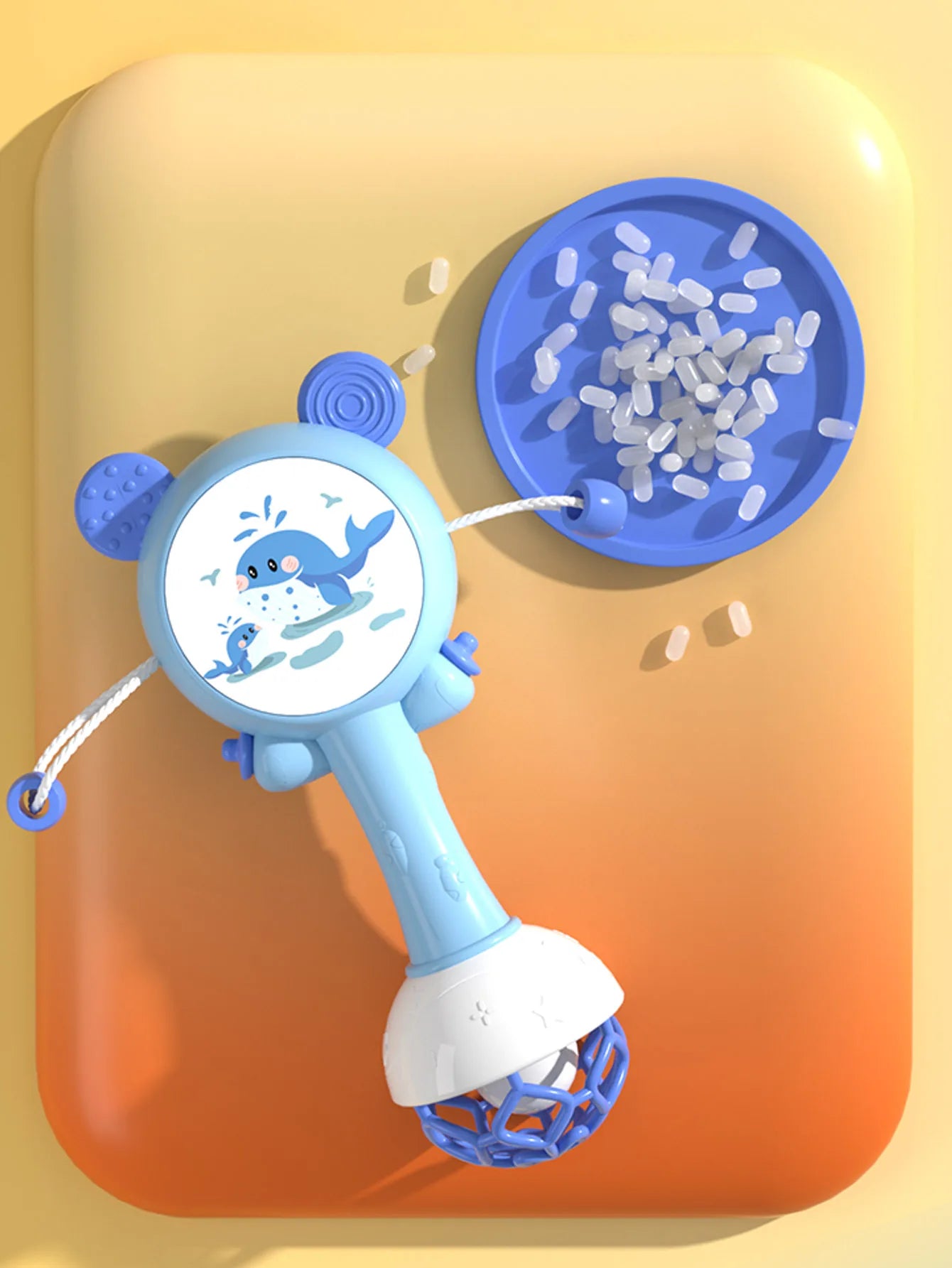 Baby Rattle Teether Hand Bell Toy