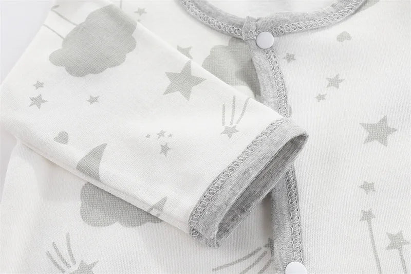 Baby Cartoon Print Romper | Soft Cotton Bodysuit for Newborns 0–9 Months