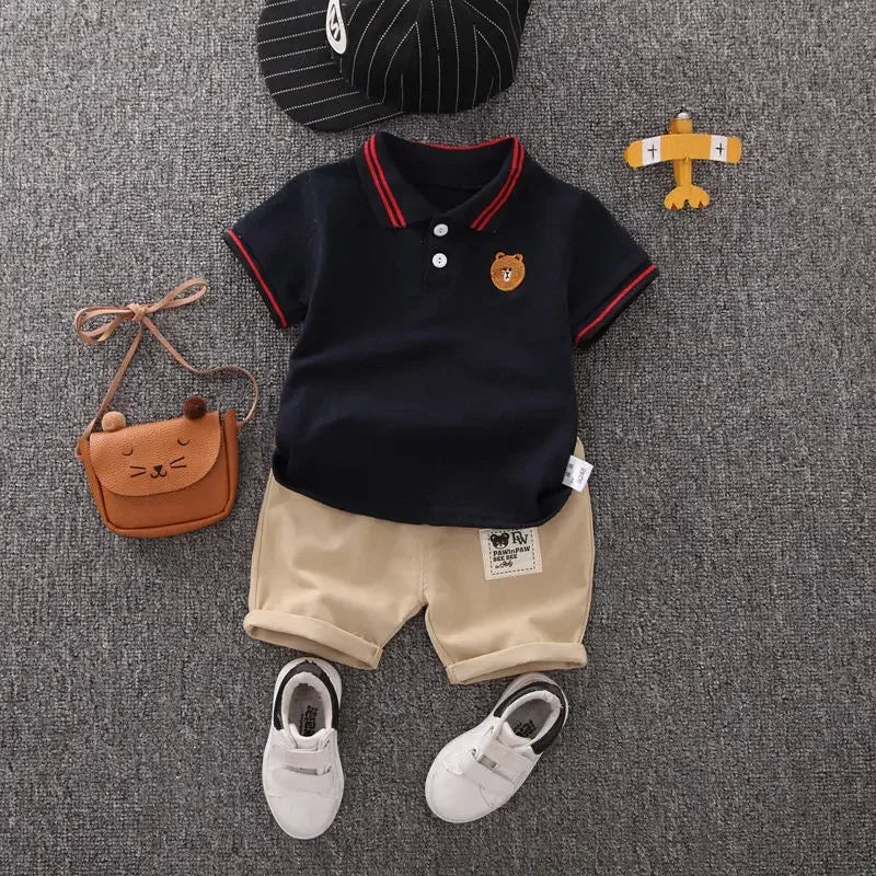 Kids Cotton T-Shirt & Shorts Fashion Set | Boys & Girls Summer 2PCS