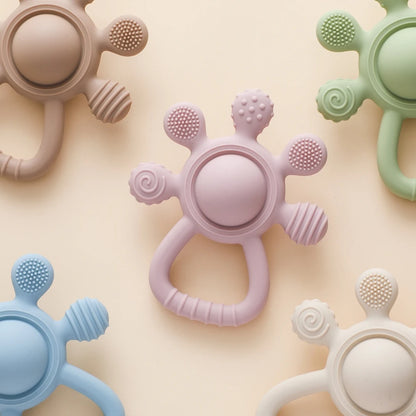 Baby Silicone Teether & Pacifier Chain Set