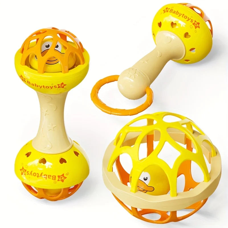 Baby Rattle Toys | Sensory Shaker & Grab Set for Newborns 0-12 Months
