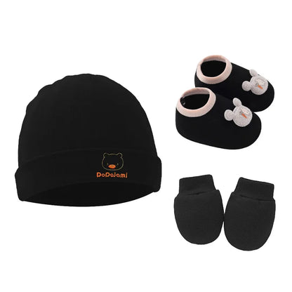 Baby Beanie, Bonnet, Gloves & Socks Set | 3-Piece Newborn Gift 0-12 Months