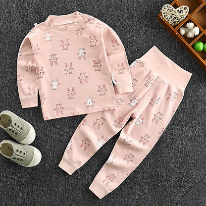 Kids Cotton Pyjama Long Johns Set | High Waist Underwear 9M-6 Years