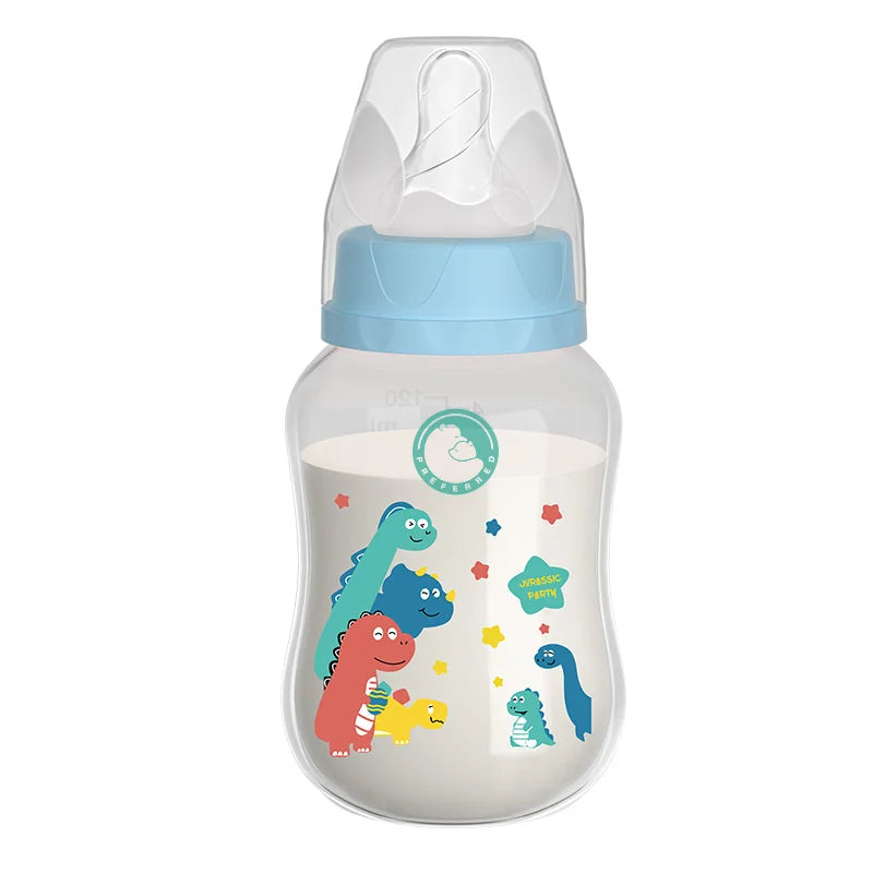 Baby Bottle with Gravity Ball & Handle | 150/240ml Anti-Spill Newborn Feeding Bottle, BPA-Free