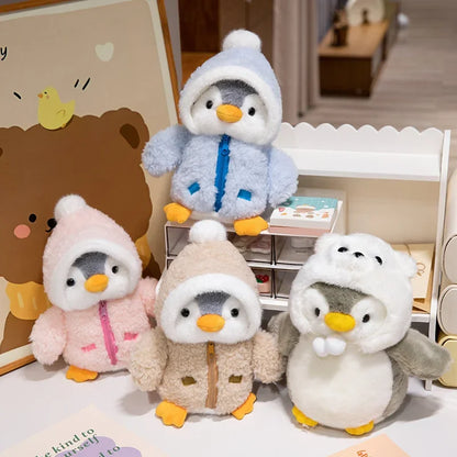 Cute Penguin Plush Toy | Soft Stuffed Animal with Clothes & Hat