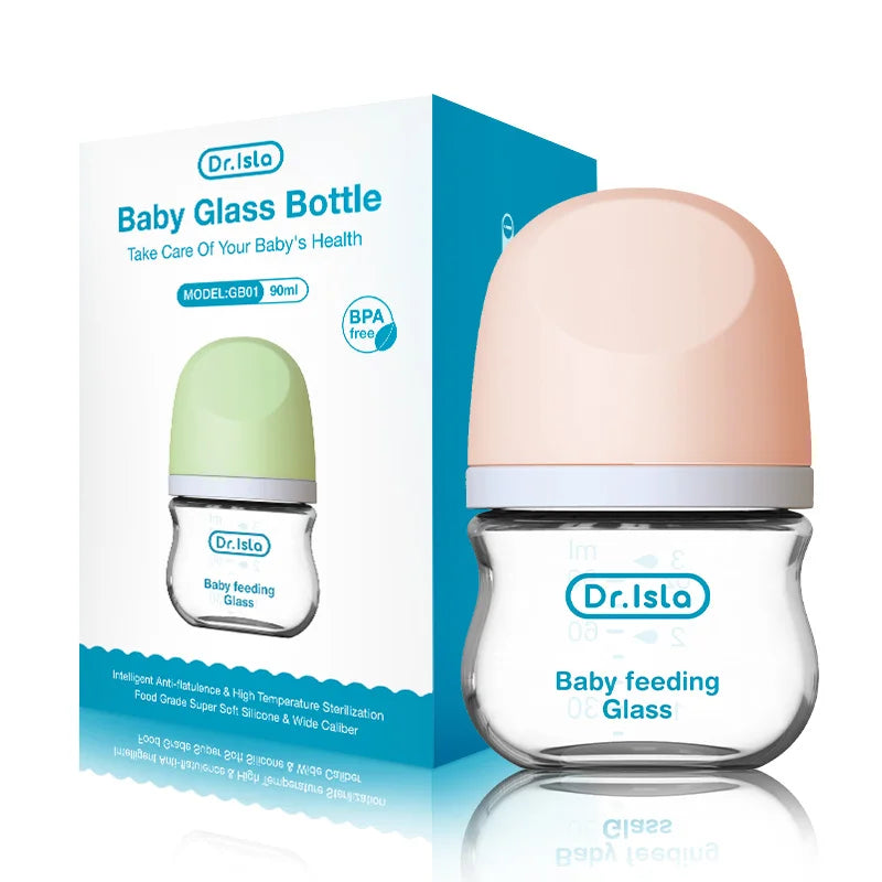 MAMIJOY Anti-Choke Glass Baby Bottle | BPA Free | 90ml & 160ml