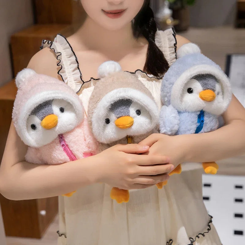Cute Penguin Plush Toy | Soft Stuffed Animal with Clothes & Hat