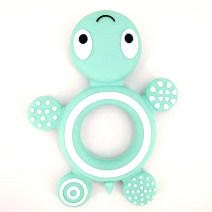 Silicone Turtle Baby Teether | Food-Grade Soft Tortoise Teething Toy | 8 Colours