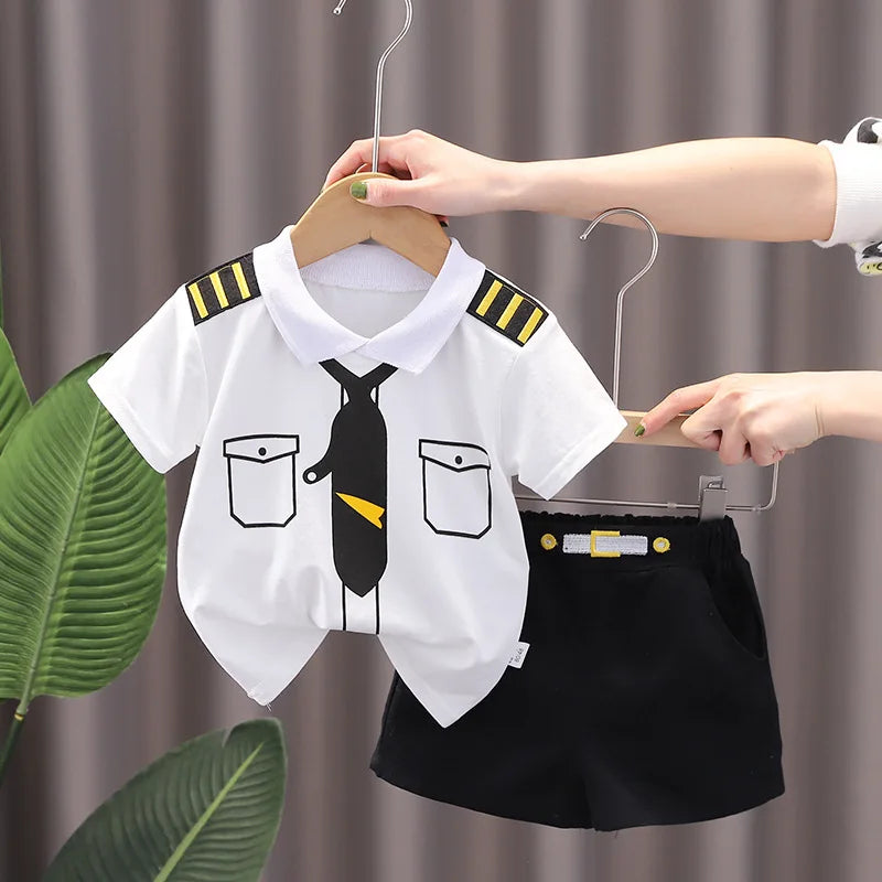 Kids Cotton T-Shirt & Shorts Fashion Set | Boys & Girls Summer 2PCS